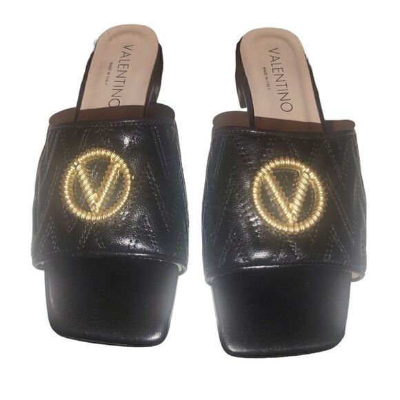 Mario Valentino Afrodite. Leather Slip-on Sandals